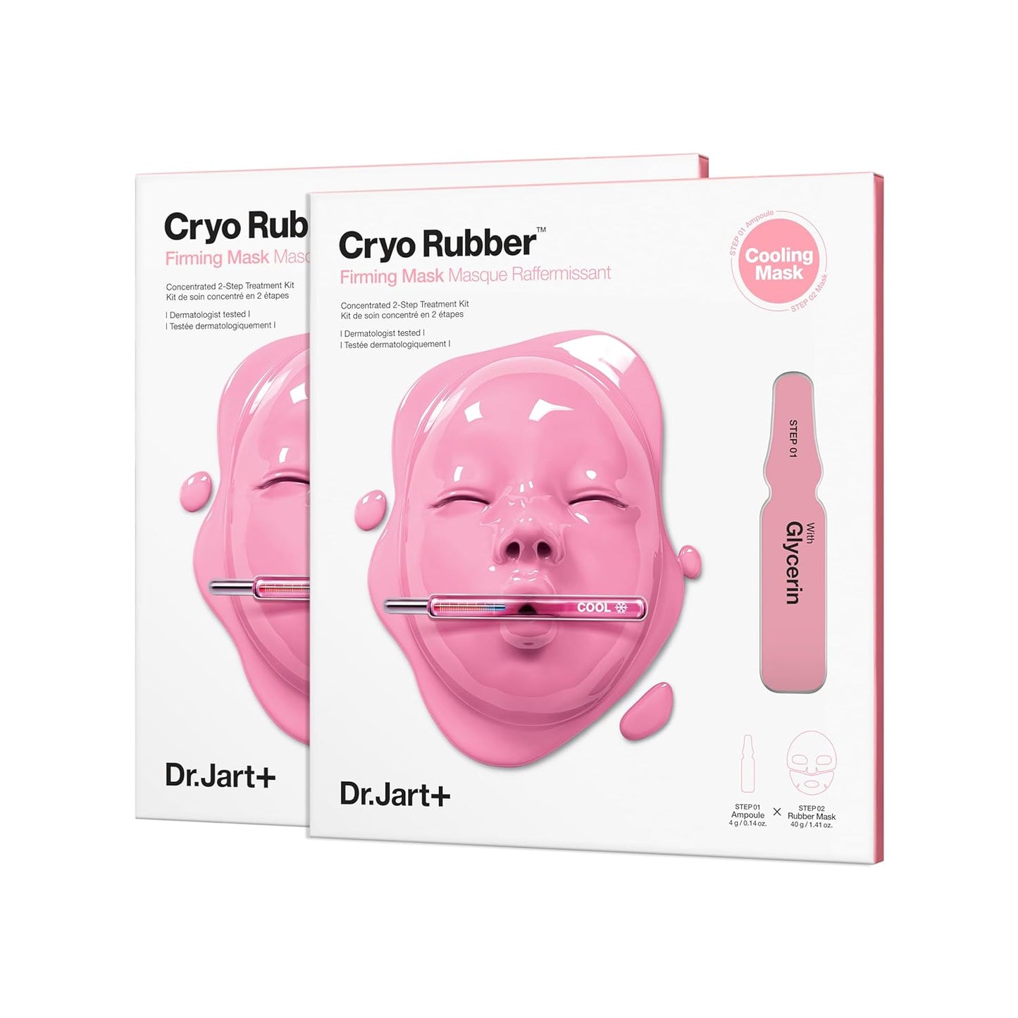 Cryo Rubber Cooling Korean Face Mask 2pack
