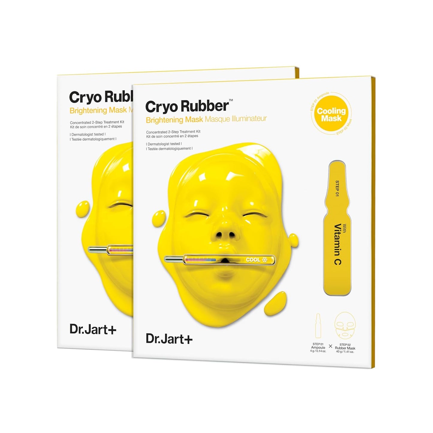 Cryo Rubber Cooling Korean Face Mask 2pack